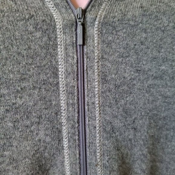 L.L. Bean Gray Cashmere Full Zip Lightweight Hoodie Size S - Picture 5 of 6